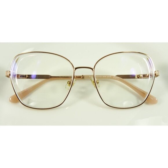 Kate Spade Eyeglasses Frames Only Pink Zeena/G Rose Gold Metal 54-17 Cat Eye - Picture 1 of 16